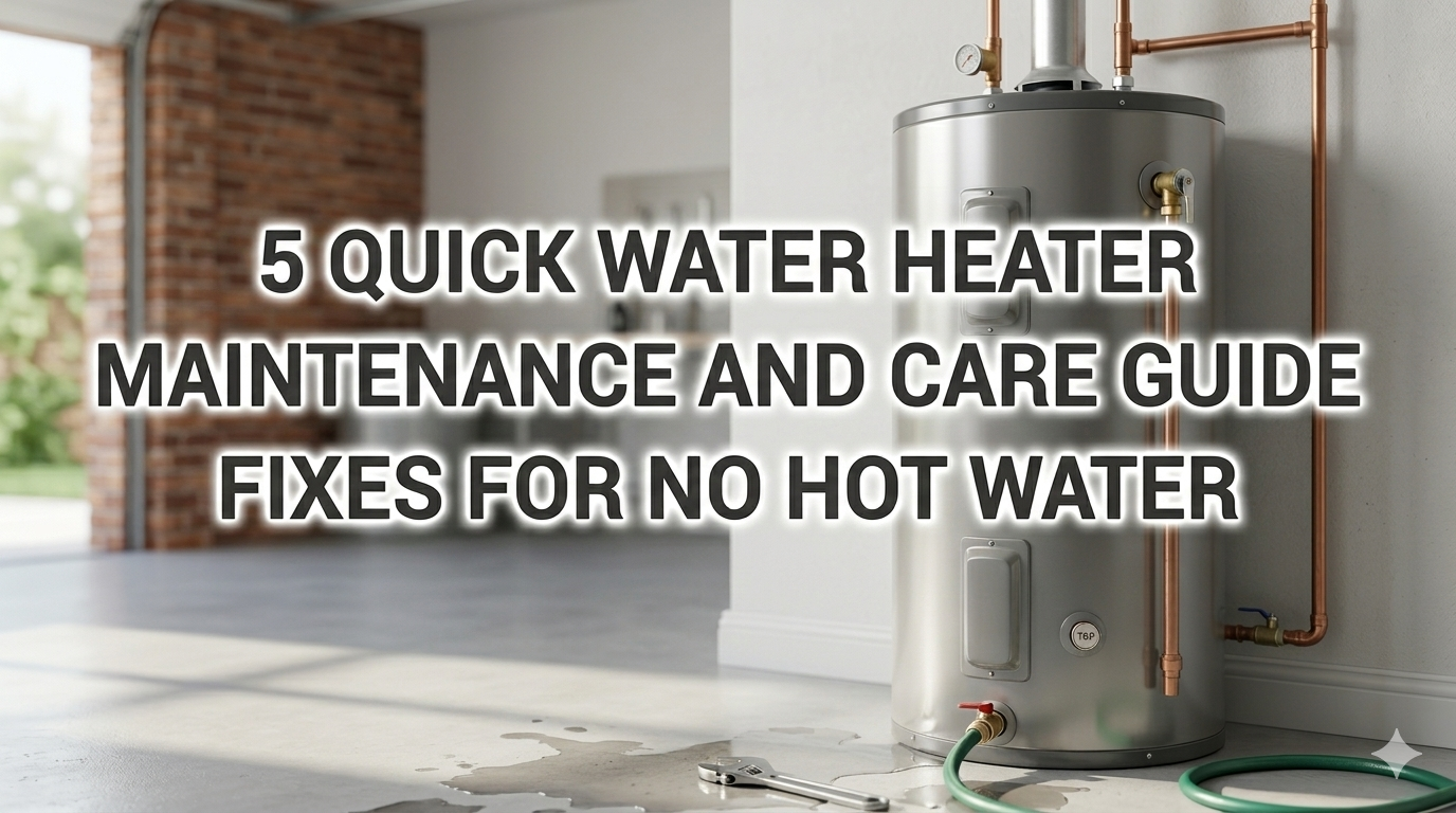 5 Quick Water Heater Maintenance and Care Guide Fixes for No Hot Water