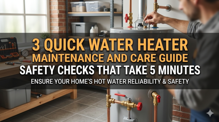 3 Quick Water Heater Maintenance and Care Guide Safety Checks That Take 5 Minutes